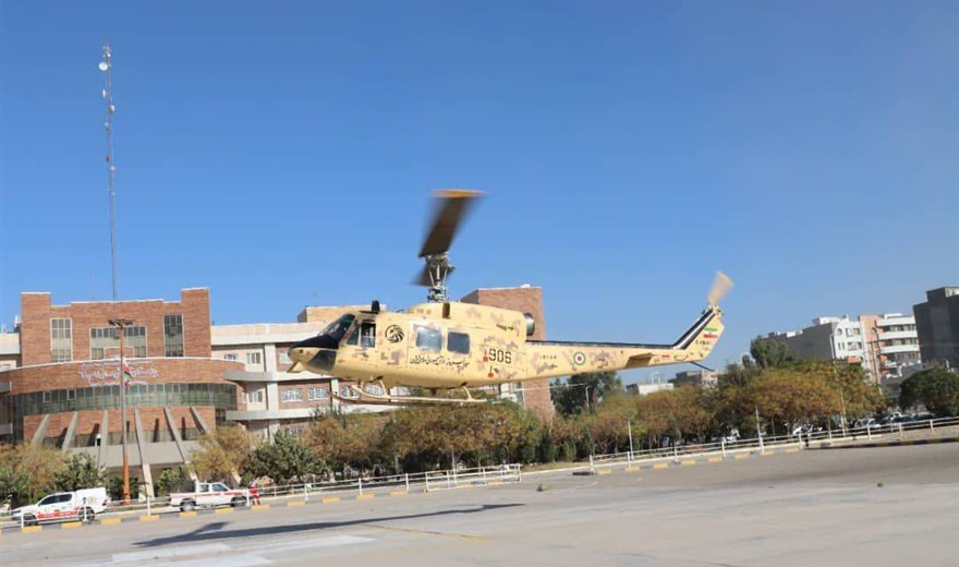 🚁 عملیات هوایی اورژانس برای نجات مصدوم حادثه جاده‌ای در محورسیرجان-بندرعباس