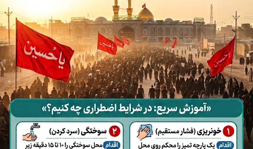 کمک های اولیه ساده در پیاده روی اربعین