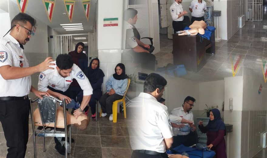 برگزاری دوره آموزشی احیای قلبی–ریوی (CPR) و کنترل انسداد راه هوایی ویژه همکاران مرکز توان‌بخشی معلولین ذهنی بالای ۱۴ سال راز در سیرجان